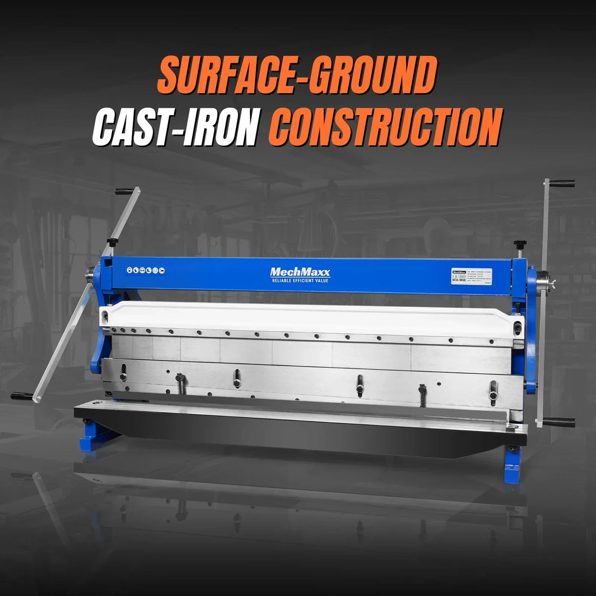 52-inch 3-in-1 Pan and Box Brake – Slip Roll, Shear, Bending Machine for Sheet Metal, 20 Gauge Mild Steel, Adjustable Fingers, Heavy Duty, Metalworking, Fabrication, Rolling, Bending MMCB5220
