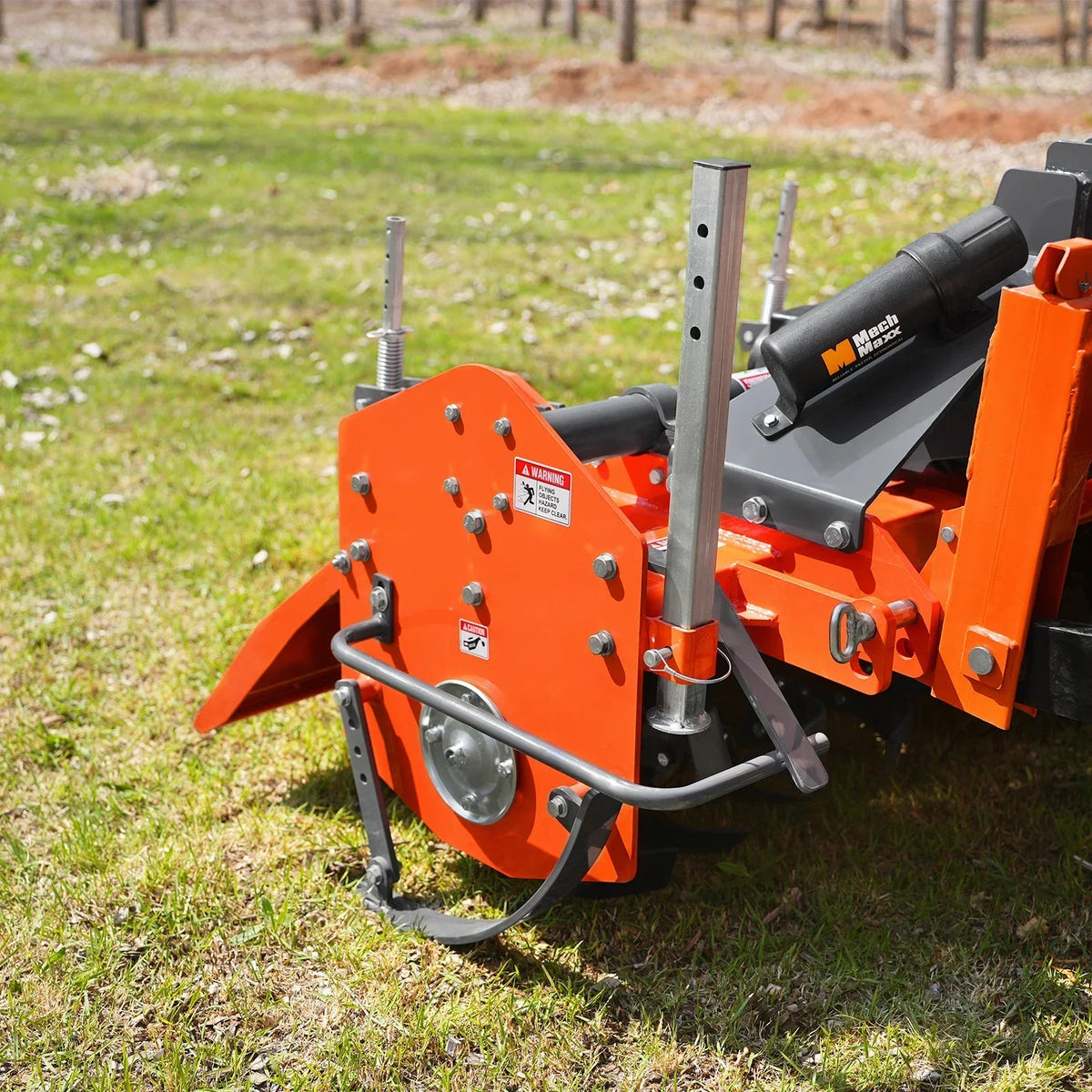 48 in Rotary Tiller,  3 Point Hitch Cat.1 & 2,  Gear Drive,  PTO Shaft Included with Slip Clutch,  25-50 HP,  MRT48