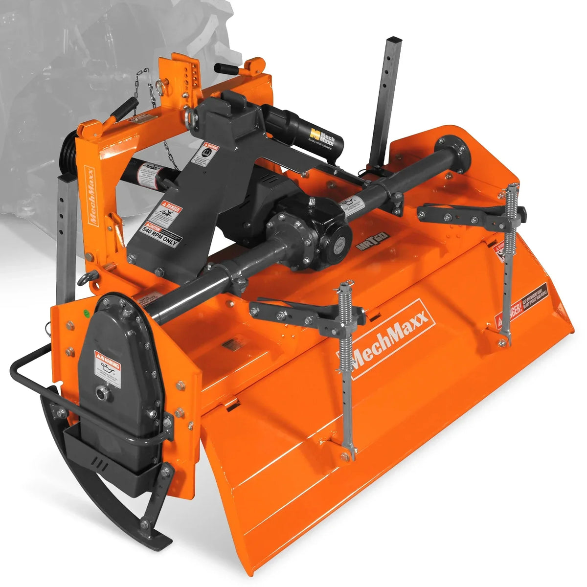 60 in Rotary Tiller,  3 Point Hitch Cat.1 & 2,  Gear Drive,  PTO Shaft Included with Slip Clutch,  30-60 HP,  MRT60
