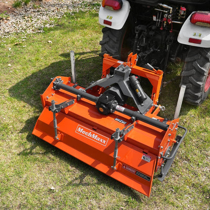 60 in Rotary Tiller,  3 Point Hitch Cat.1 & 2,  Gear Drive,  PTO Shaft Included with Slip Clutch,  30-60 HP,  MRT60