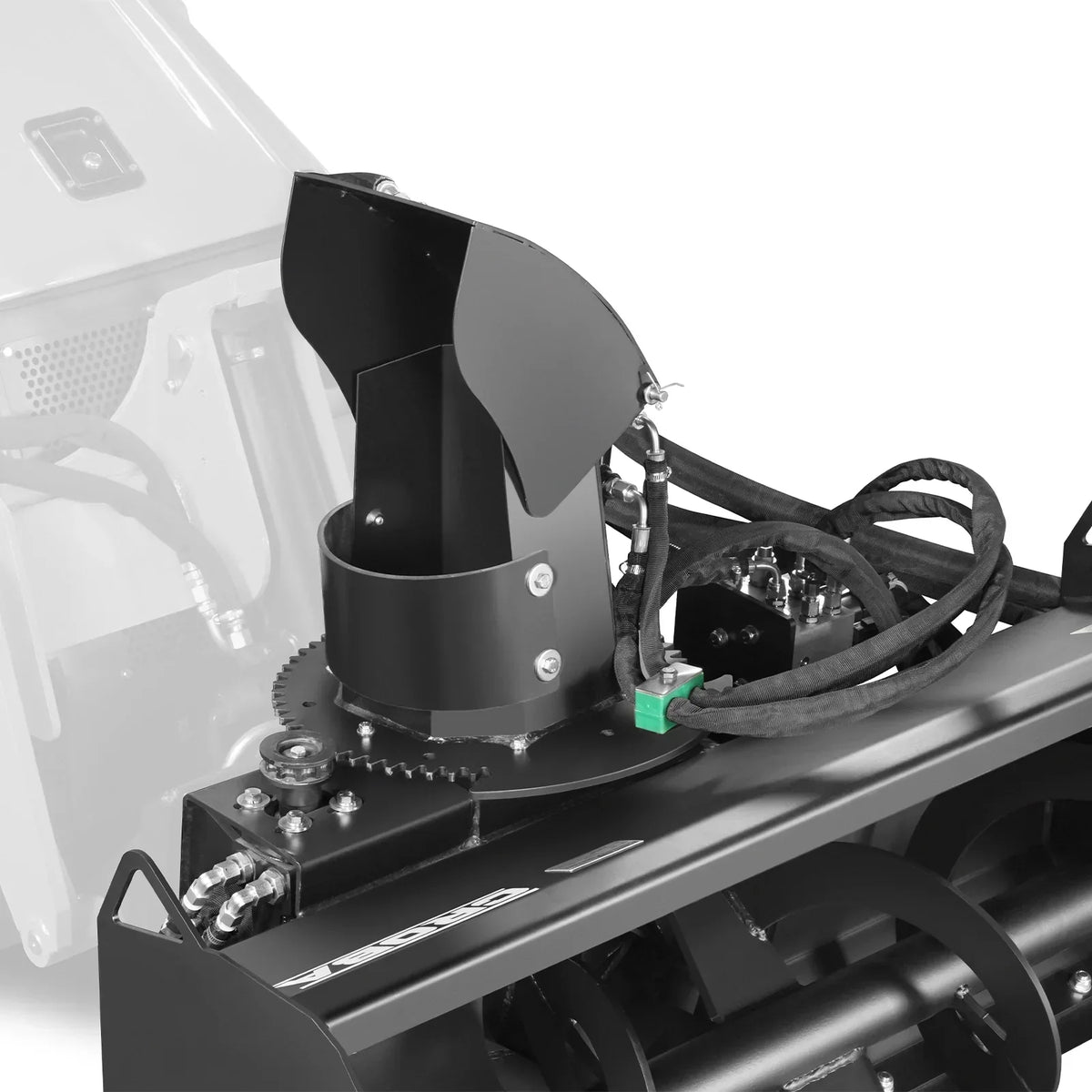 48'' Width, 20" Intake, Hydraulic Snow Blower for Mini Skid Steer, Remote Control Chute Rotation and Deflector, MSB48