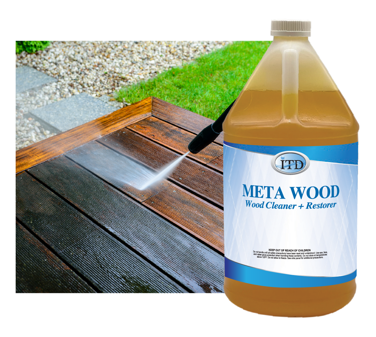Meta Wood Wood Cleaner + Restorer 1 Gallon