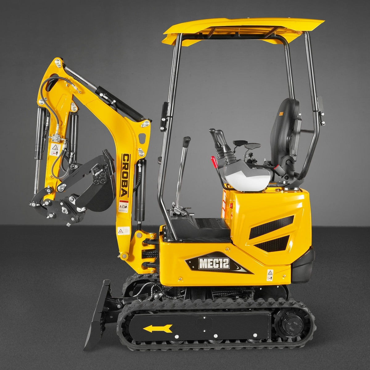 Mini Compact Excavator Kubota D722 Engine,  65.7" Max. Digging Depth, 1.2 Ton, 2700 LBS Operating Weight,  MEC12