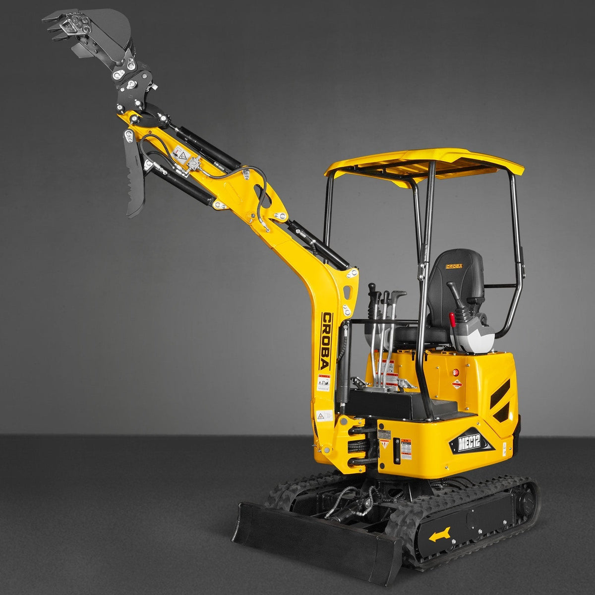 Mini Compact Excavator Kubota D722 Engine,  65.7" Max. Digging Depth, 1.2 Ton, 2700 LBS Operating Weight,  MEC12