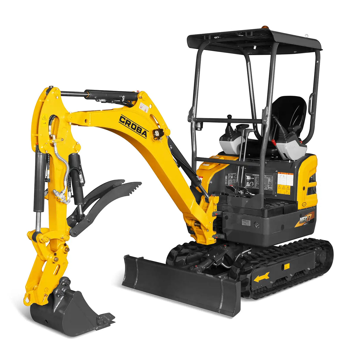 Mini Compact Excavator Kubota D902 Engine,  89" Max. Digging Depth, 1.7 Ton, 4145 LBS Operating Weight,  MEC17