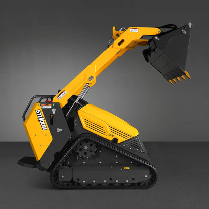 Mini Skid Steer Stand On Compact Track Loader ( 4 in 1 bucket included ) with 25HP KUBOTA D1105 Diesel Engine,  Common Industry Interface (CII),  CROBA  STL1000