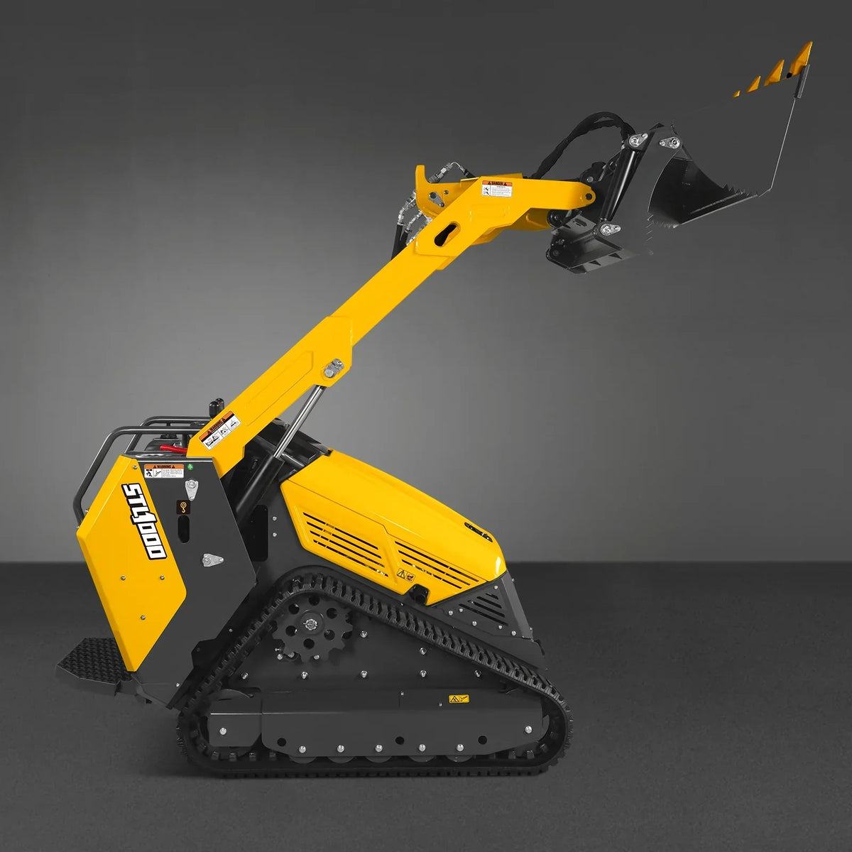 Mini Skid Steer Stand On Compact Track Loader ( 4 in 1 bucket included ) with 25HP KUBOTA D1105 Diesel Engine,  Common Industry Interface (CII),  CROBA  STL1000