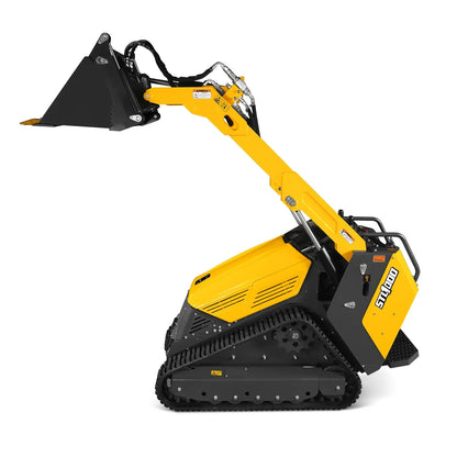 Mini Skid Steer Stand On Compact Track Loader ( 4 in 1 bucket included ) with 25HP KUBOTA D1105 Diesel Engine,  Common Industry Interface (CII),  CROBA  STL1000