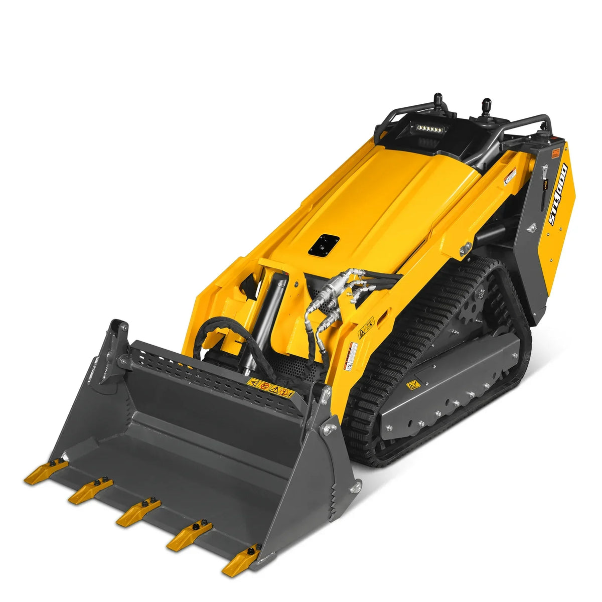 Mini Skid Steer Stand On Compact Track Loader ( 4 in 1 bucket included ) with 25HP KUBOTA D1105 Diesel Engine,  Common Industry Interface (CII),  CROBA  STL1000