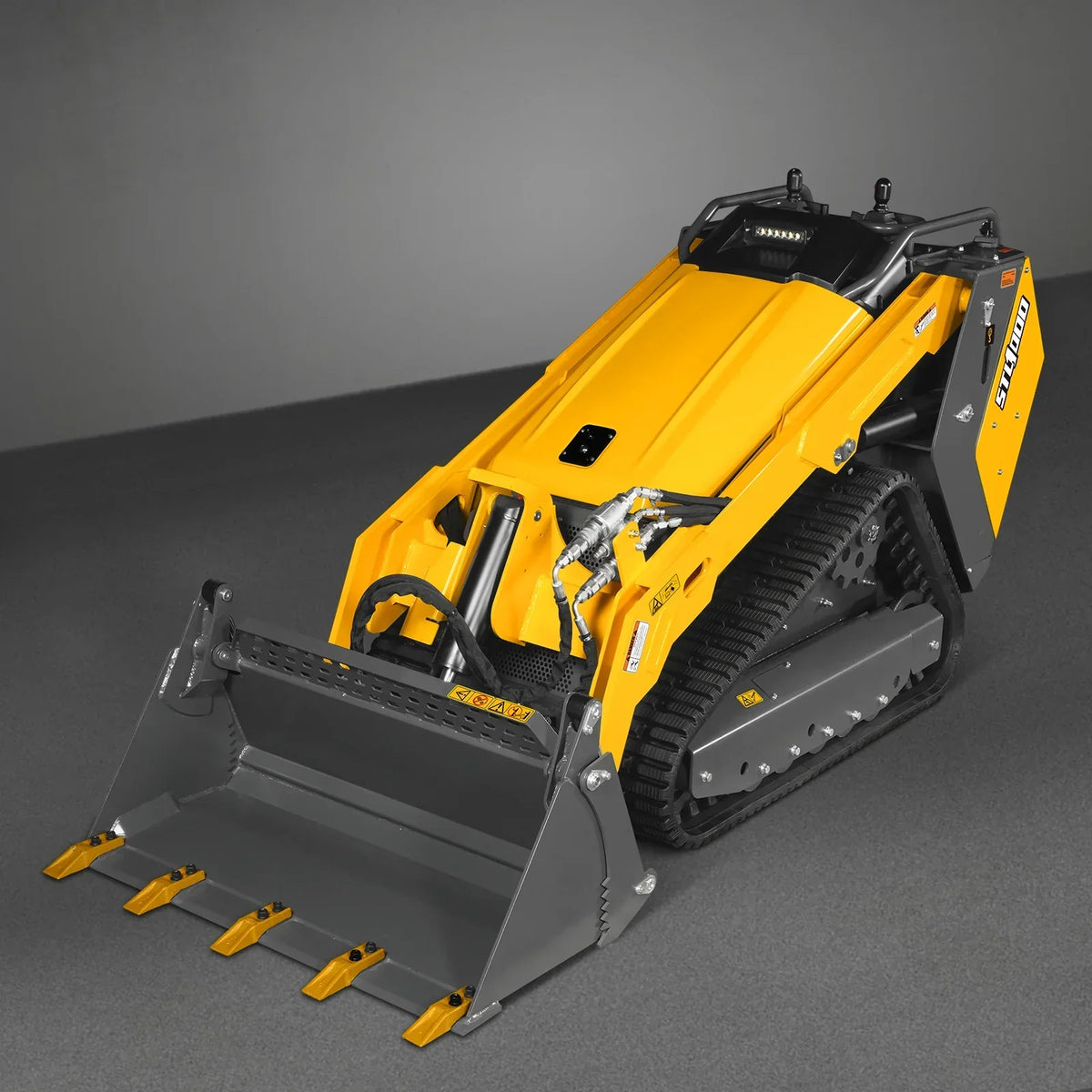 Mini Skid Steer Stand On Compact Track Loader ( 4 in 1 bucket included ) with 25HP KUBOTA D1105 Diesel Engine,  Common Industry Interface (CII),  CROBA  STL1000