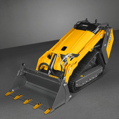 Mini Skid Steer Stand On Compact Track Loader ( 4 in 1 bucket included ) with 25HP KUBOTA D1105 Diesel Engine,  Common Industry Interface (CII),  CROBA  STL1000