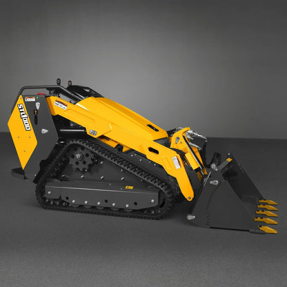 Mini Skid Steer Stand On Compact Track Loader ( 4 in 1 bucket included ) with 25HP KUBOTA D1105 Diesel Engine,  Common Industry Interface (CII),  CROBA  STL1000