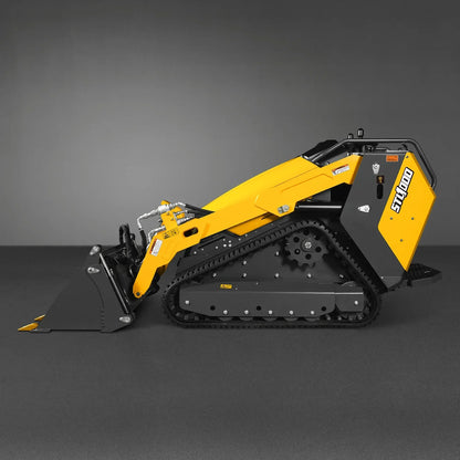 Mini Skid Steer Stand On Compact Track Loader ( 4 in 1 bucket included ) with 25HP KUBOTA D1105 Diesel Engine,  Common Industry Interface (CII),  CROBA  STL1000