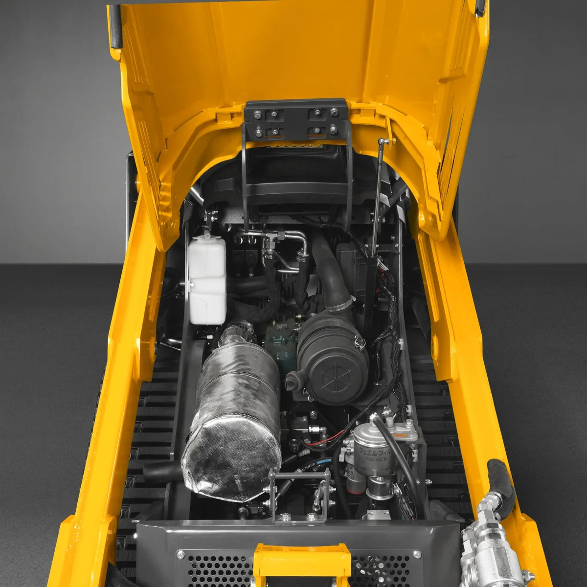 Mini Skid Steer Stand On Compact Track Loader ( 4 in 1 bucket included ) with 25HP KUBOTA D1105 Diesel Engine,  Common Industry Interface (CII),  CROBA  STL1000