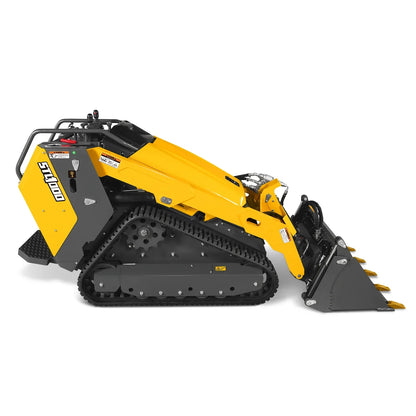 Mini Skid Steer Stand On Compact Track Loader ( 4 in 1 bucket included ) with 25HP KUBOTA D1105 Diesel Engine,  Common Industry Interface (CII),  CROBA  STL1000