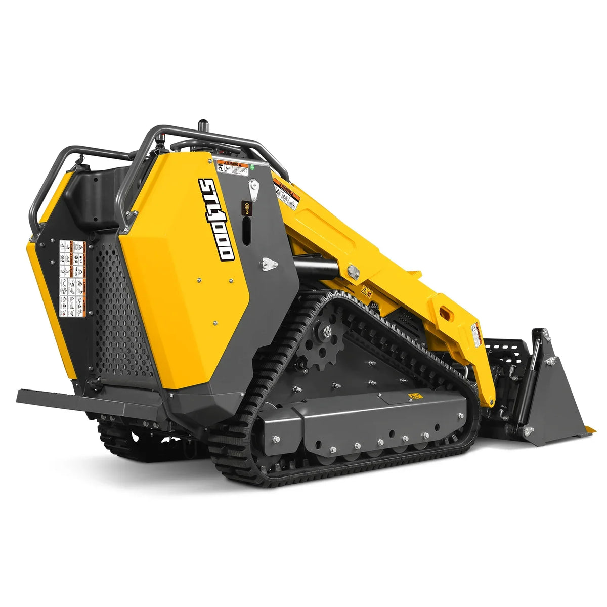 Mini Skid Steer Stand On Compact Track Loader ( 4 in 1 bucket included ) with 25HP KUBOTA D1105 Diesel Engine,  Common Industry Interface (CII),  CROBA  STL1000