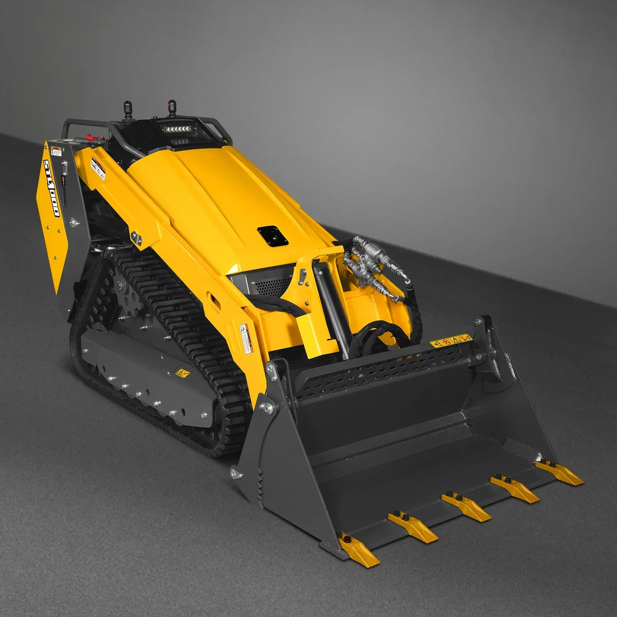 Mini Skid Steer Stand On Compact Track Loader ( 4 in 1 bucket included ) with 25HP KUBOTA D1105 Diesel Engine,  Common Industry Interface (CII),  CROBA  STL1000