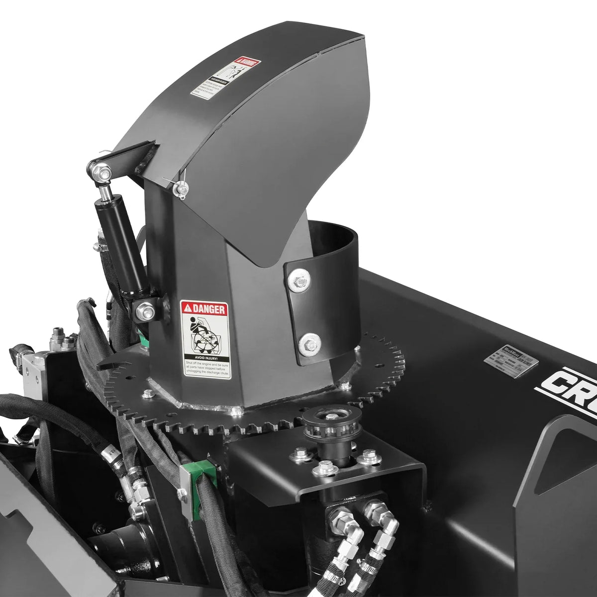 48'' Width, 20" Intake, Hydraulic Snow Blower for Mini Skid Steer, Remote Control Chute Rotation and Deflector, MSB48