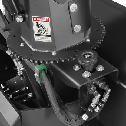 48'' Width, 20" Intake, Hydraulic Snow Blower for Mini Skid Steer, Remote Control Chute Rotation and Deflector, MSB48