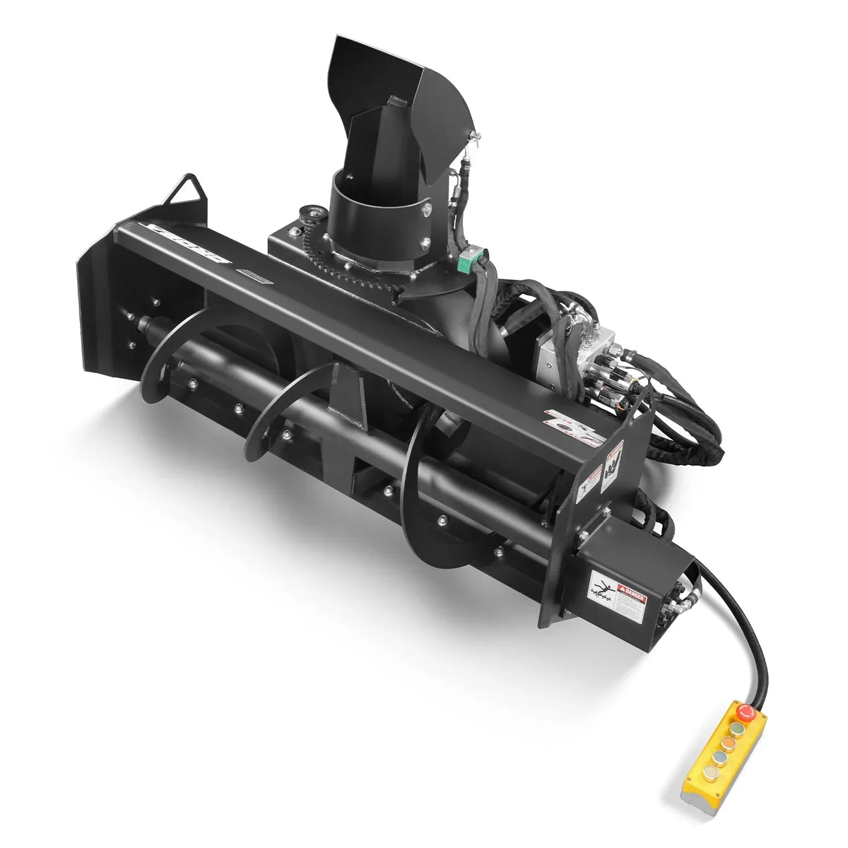 48'' Width, 20" Intake, Hydraulic Snow Blower for Mini Skid Steer, Remote Control Chute Rotation and Deflector, MSB48