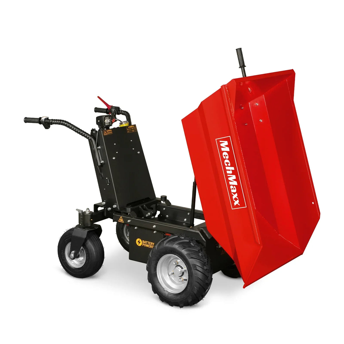 MechMaxx 1100Lbs Loading Battery Powered Barrow Electric Mini Dumper for Sale,  1000W 48V Brushless DC Motor,  E50