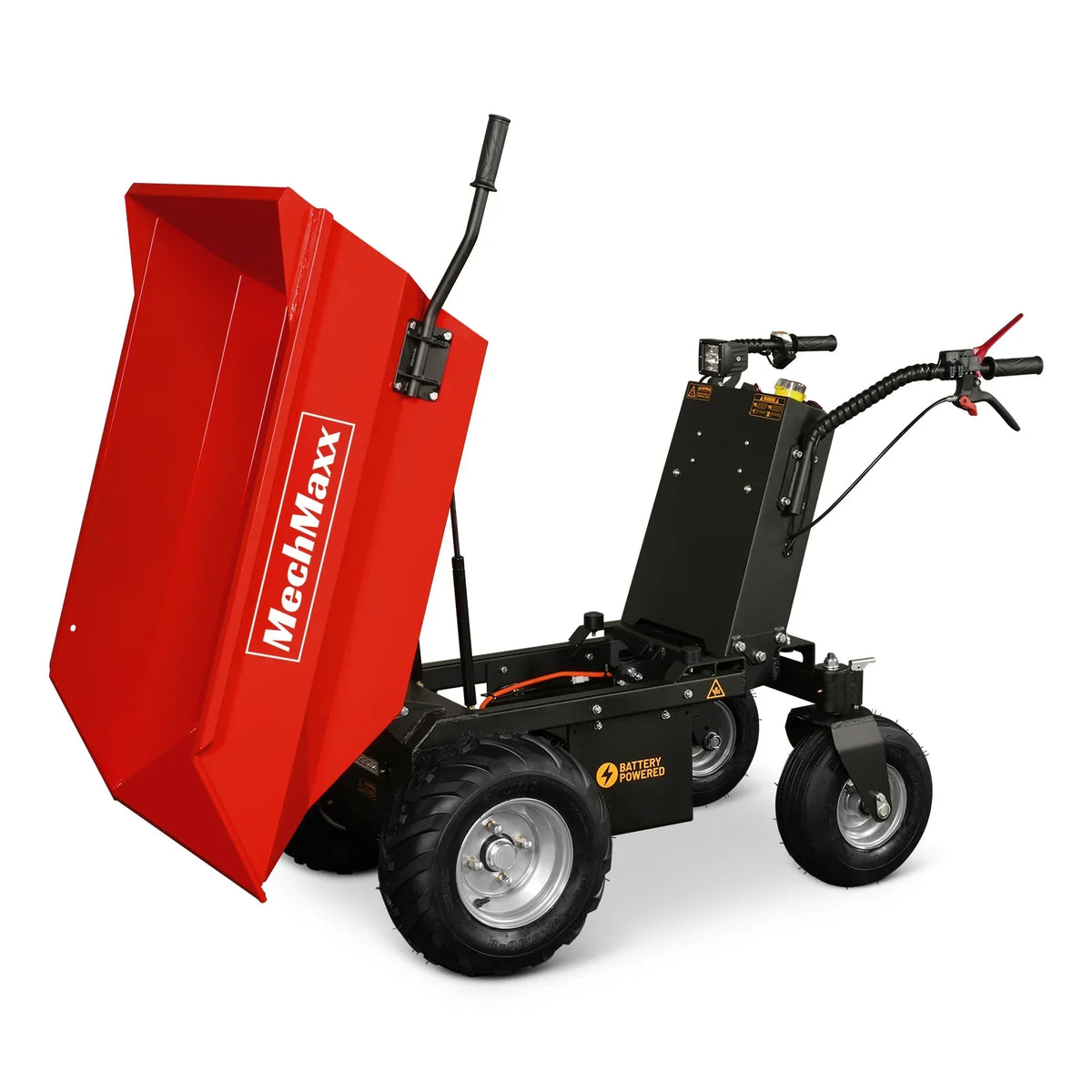 MechMaxx 1100Lbs Loading Battery Powered Barrow Electric Mini Dumper for Sale,  1000W 48V Brushless DC Motor,  E50