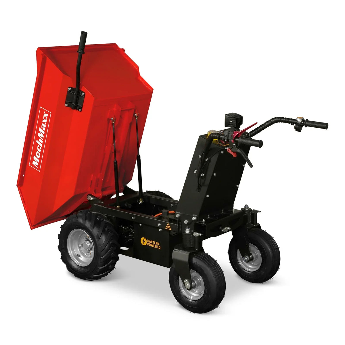 MechMaxx 1100Lbs Loading Battery Powered Barrow Electric Mini Dumper for Sale,  1000W 48V Brushless DC Motor,  E50