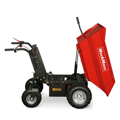 MechMaxx 1100Lbs Loading Battery Powered Barrow Electric Mini Dumper for Sale,  1000W 48V Brushless DC Motor,  E50