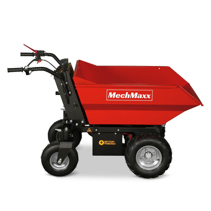 MechMaxx 1100Lbs Loading Battery Powered Barrow Electric Mini Dumper for Sale,  1000W 48V Brushless DC Motor,  E50