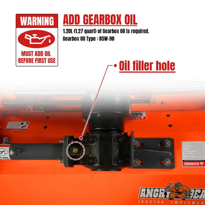 68" PTO Flail Mower with Hydraulic Side Shift 3 Point 30-60hp ,  NAM68H