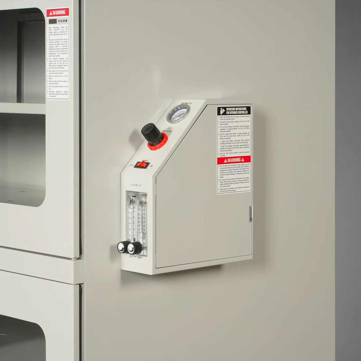 1-60% RH Nitrogen Dry Cabinet 1430L ESD Desiccator Cabinet Low Humidity Storage,  White,  NC1430BW-6