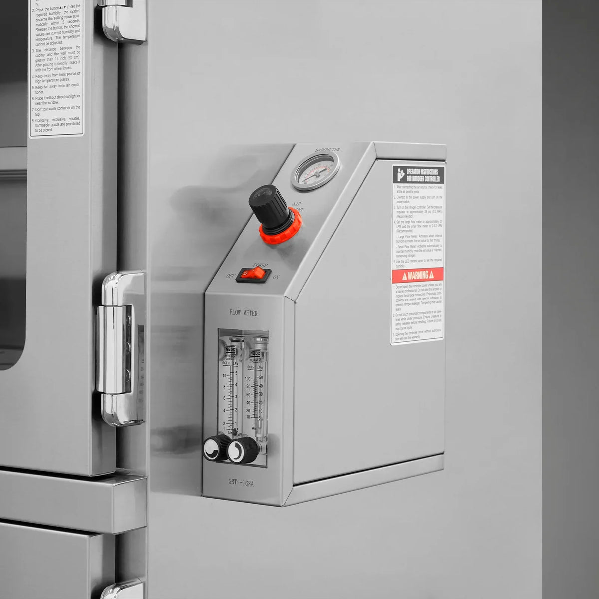 1-60% RH Nitrogen Dry Cabinet 1430L Desiccator Cabinet Low Humidity Storage, 304 Stainless Steel, NC1430BSS-6