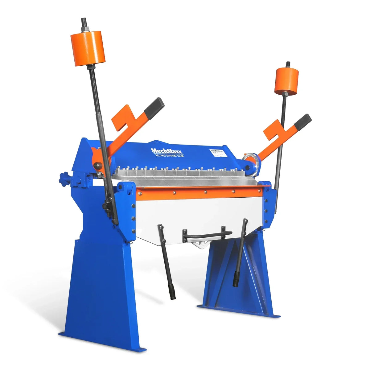 48” Manual Pan and Box Brake - Heavy Duty, Durable Construction, 12 Gauge Mild Steel, 135° Bending Angle, Individual Bending Fingers" PB4812