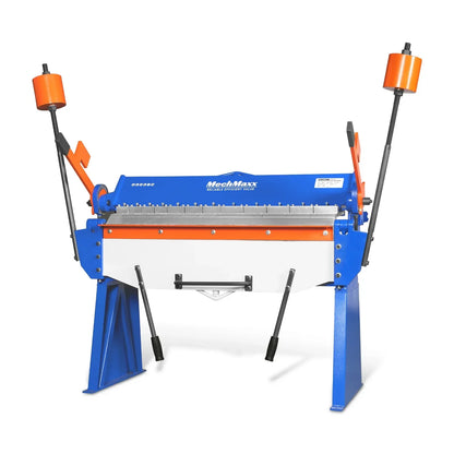 48” Manual Pan and Box Brake - Heavy Duty, Durable Construction, 12 Gauge Mild Steel, 135° Bending Angle, Individual Bending Fingers" PB4812