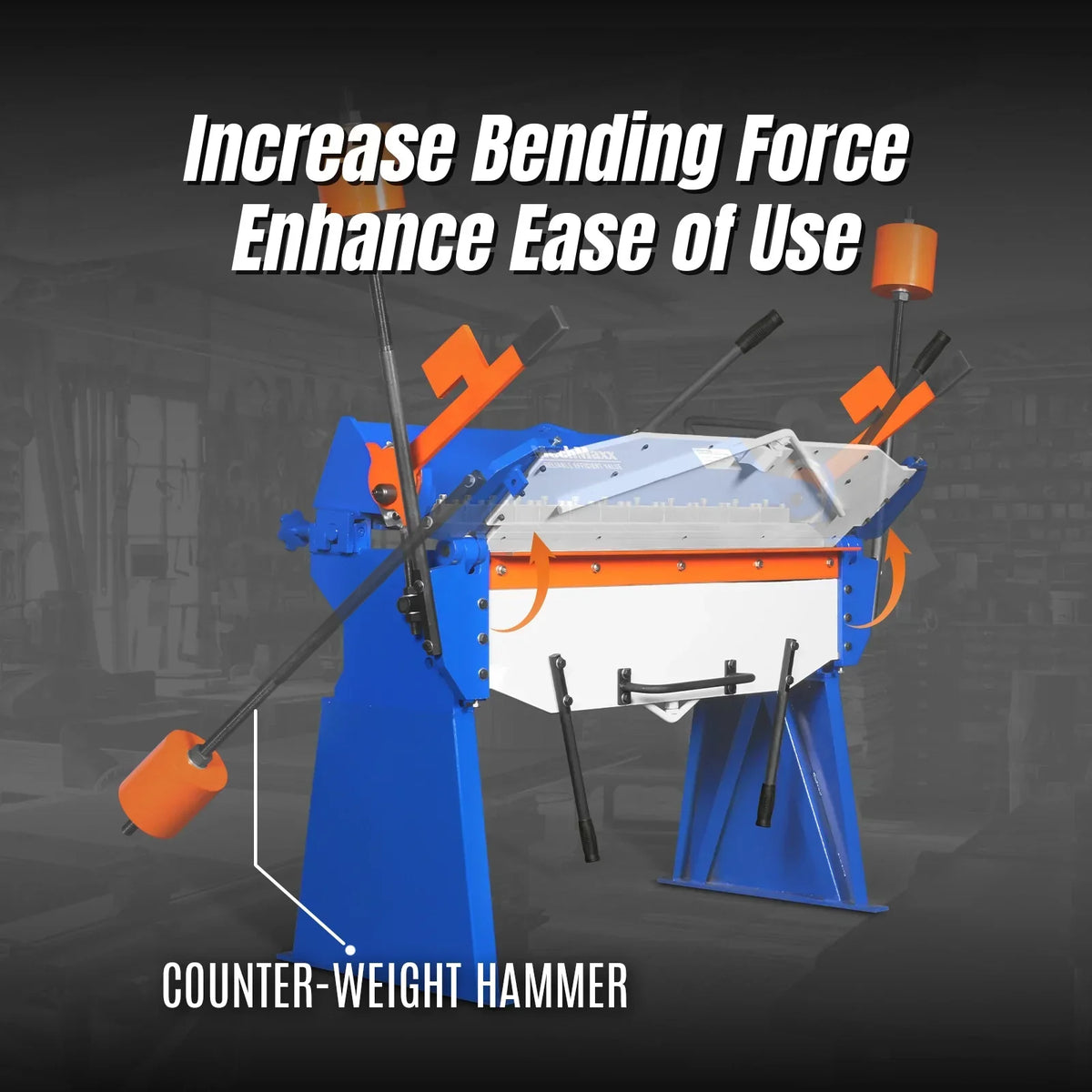 48” Manual Pan and Box Brake - Heavy Duty, Durable Construction, 12 Gauge Mild Steel, 135° Bending Angle, Individual Bending Fingers" PB4812