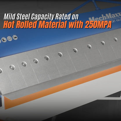 48" Manual Pan and Box Brake - 16 Gauge Mild Steel Capacity, 135° Bending Angle, 16 Precision Fingers, Durable Construction for Accurate Bends"