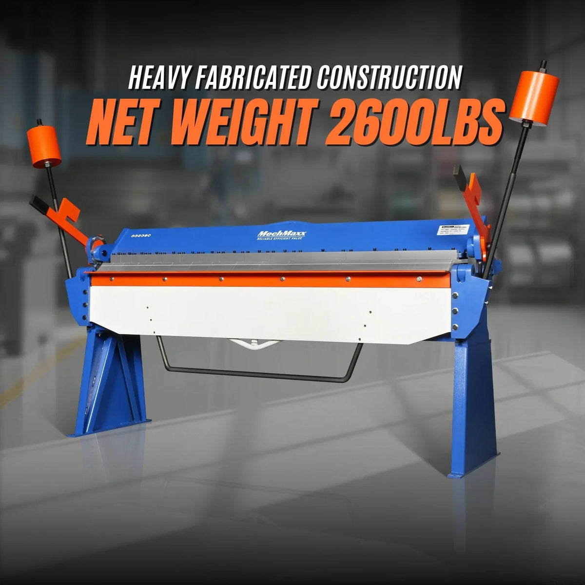 80-inch Manual Sheet Metal Brake - 12 Gauge Bending Capacity, Adjustable Fingers, 6 Ft. Heavy-Duty Steel Construction for Precision Bending PB8012