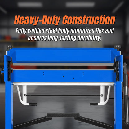 50-Inch Foot Clamp Pan and Box Brake, Light Duty Sheet Metal Folding Machine, 0–135° Bending Angle, 1.9" Clamping Lift, 2" Box Depth PBA5014