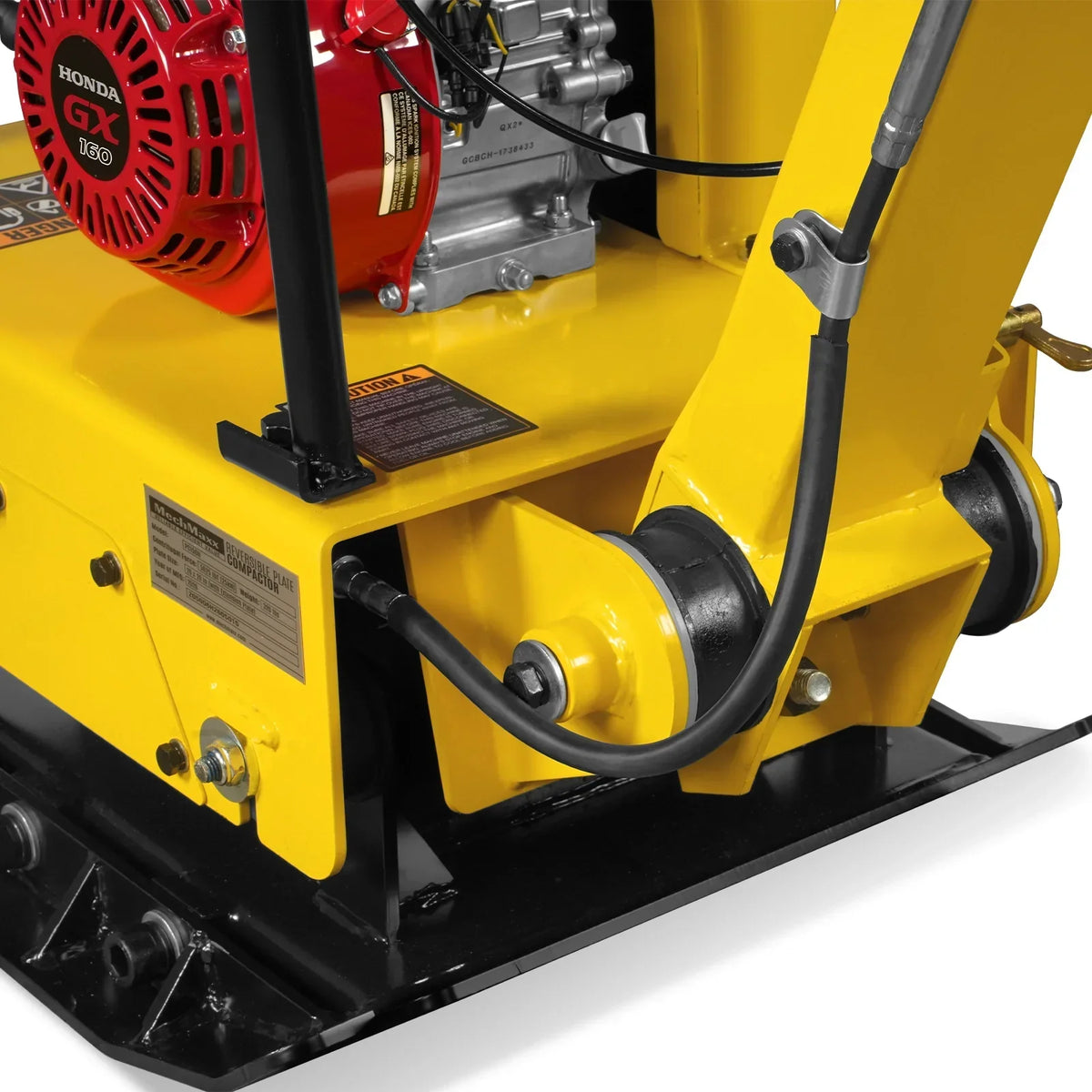 Honda GX160 Reversible Plate Compactor with Wheel Kit and Extension Plates, 5625 lb Centrifugal Force, PC150H