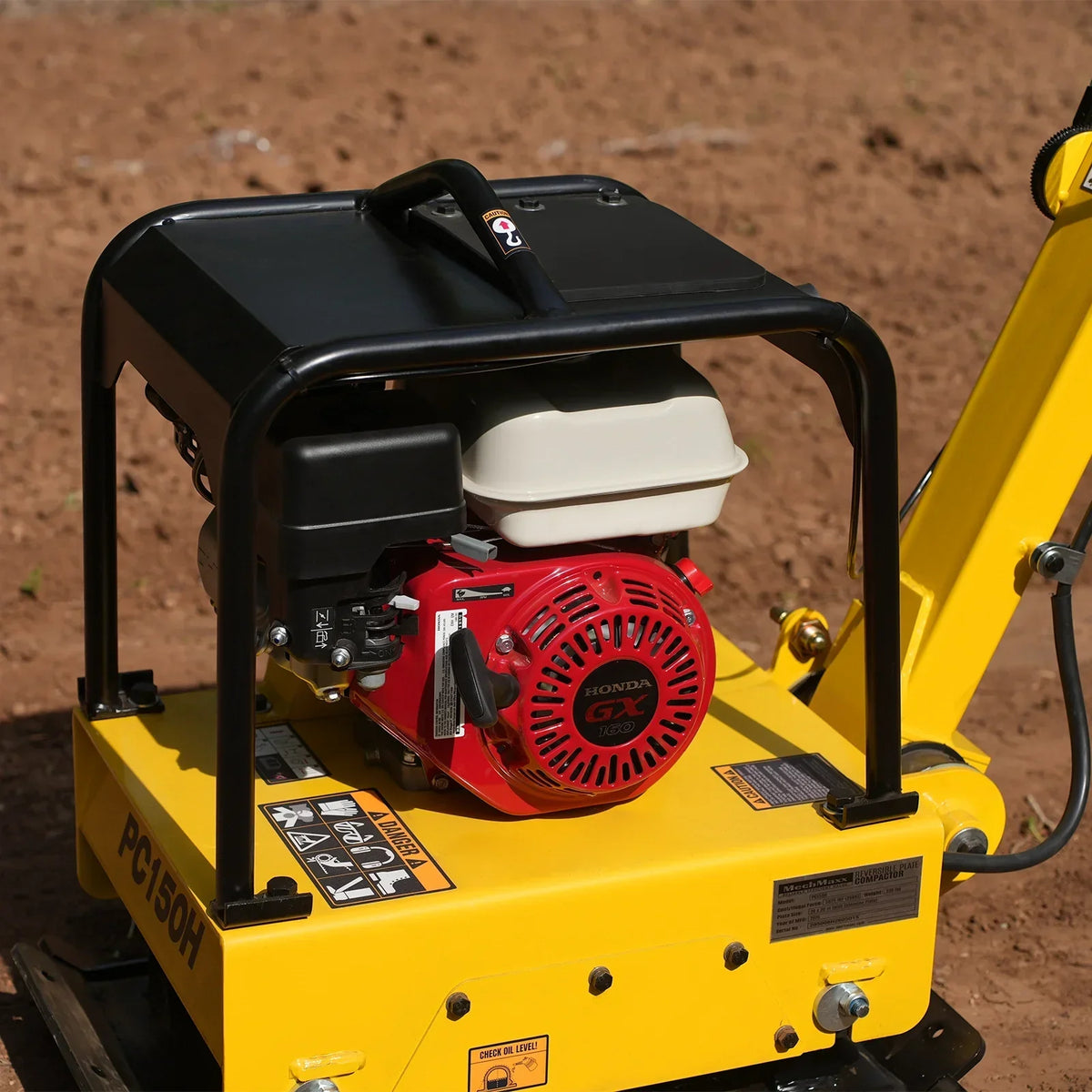 Honda GX160 Reversible Plate Compactor with Wheel Kit and Extension Plates, 5625 lb Centrifugal Force, PC150H