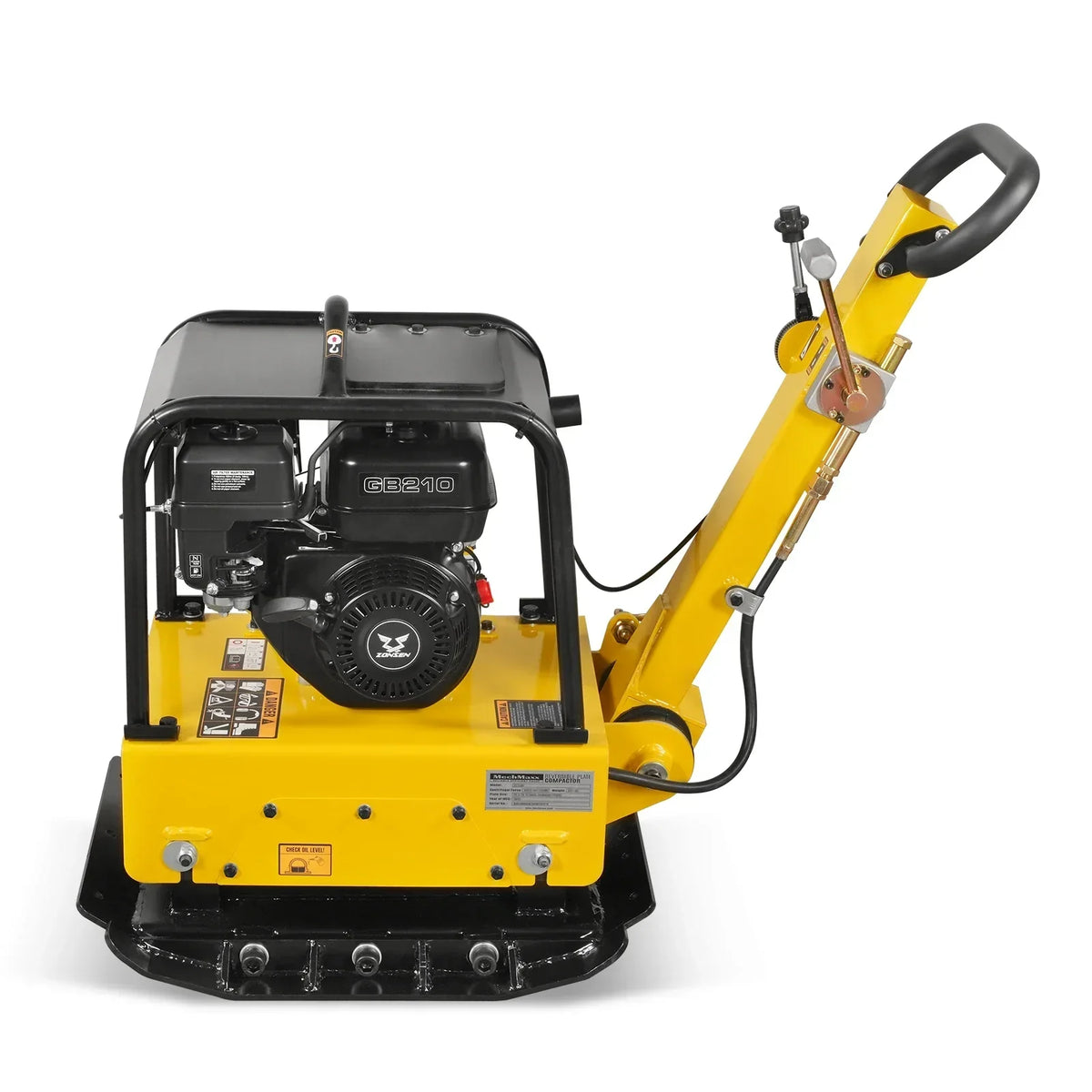 5.8 HP Reversible Plate Compactor with Wheel Kit and Extension Plates, 5625 lb Centrifugal Force, PC150Z