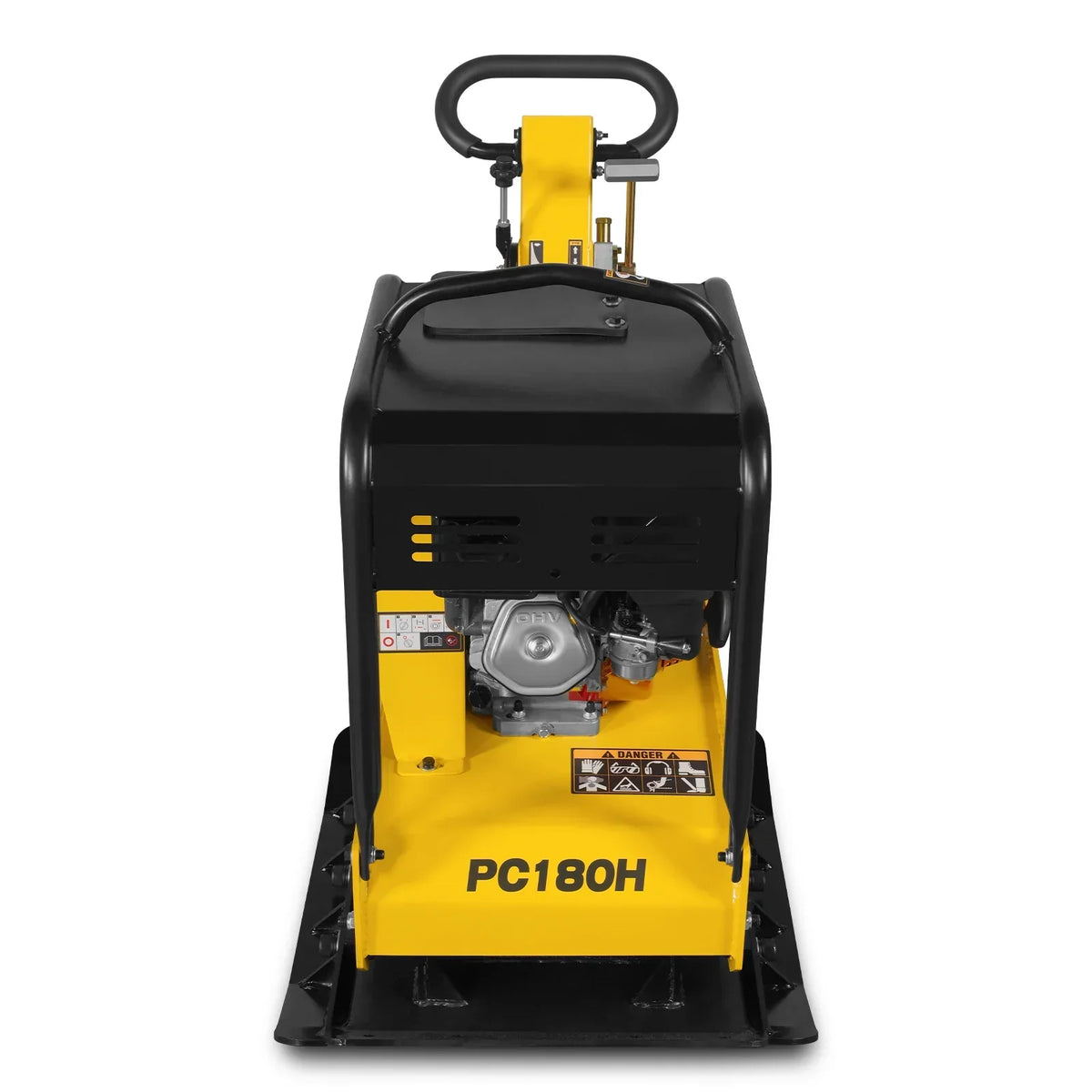 Honda GX270 Reversible Plate Compactor with Wheel Kit and Extension Plates, 6750 lb Centrifugal Force, PC180H
