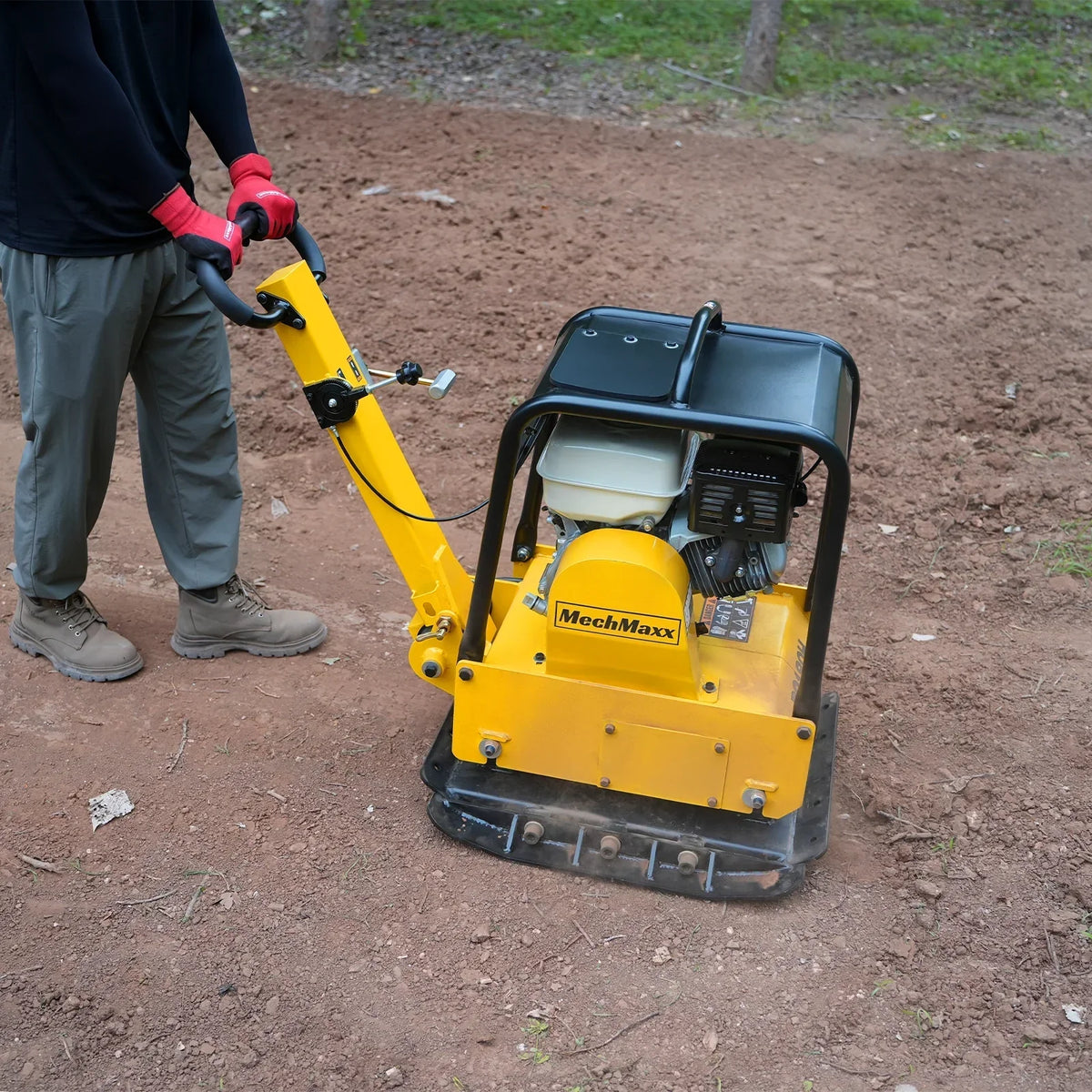 Honda GX270 Reversible Plate Compactor with Wheel Kit and Extension Plates, 6750 lb Centrifugal Force, PC180H