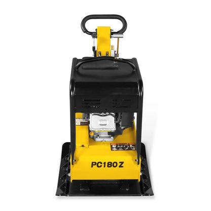9 HP Reversible Plate Compactor with Wheel Kit and Extension Plates, 6750 lb Centrifugal Force, PC180Z