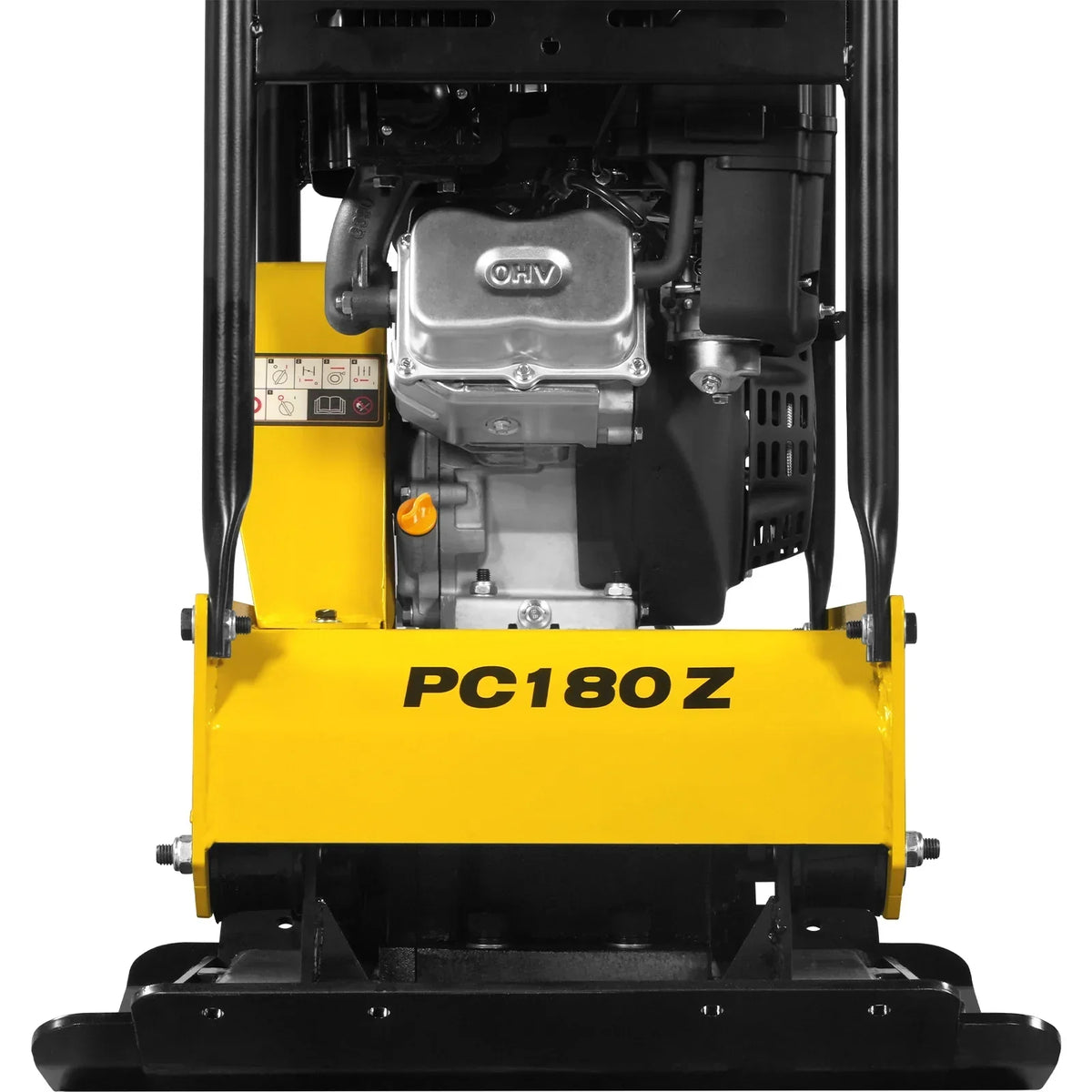 9 HP Reversible Plate Compactor with Wheel Kit and Extension Plates, 6750 lb Centrifugal Force, PC180Z