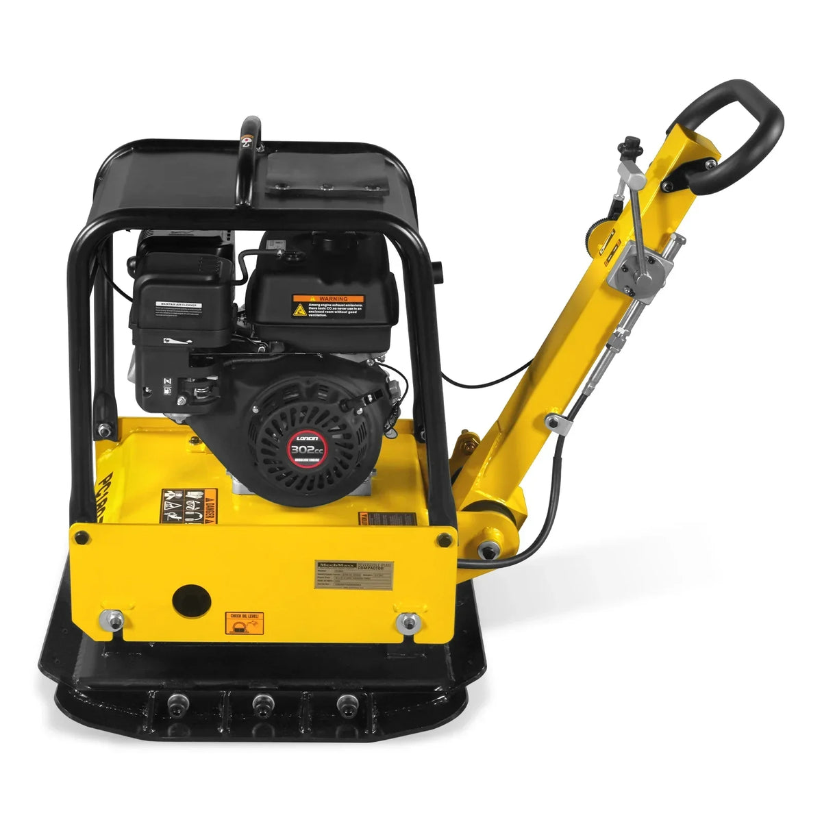 9 HP Reversible Plate Compactor with Wheel Kit and Extension Plates, 6750 lb Centrifugal Force, PC180Z