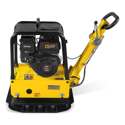 9 HP Reversible Plate Compactor with Wheel Kit and Extension Plates, 6750 lb Centrifugal Force, PC180Z