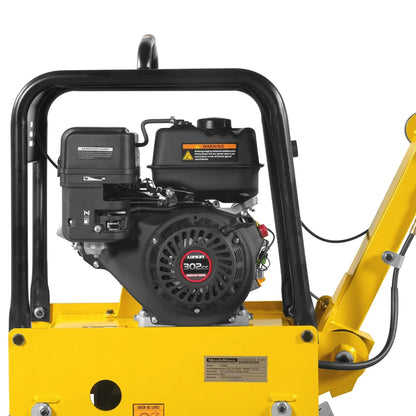 9 HP Reversible Plate Compactor with Wheel Kit and Extension Plates, 6750 lb Centrifugal Force, PC180Z