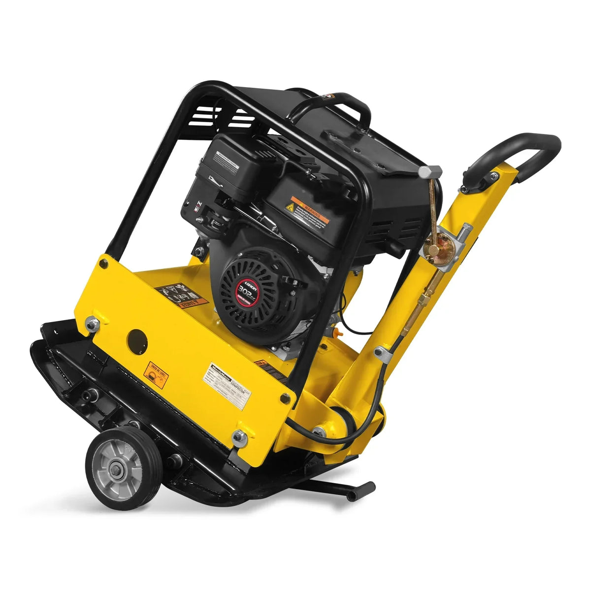 9 HP Reversible Plate Compactor with Wheel Kit and Extension Plates, 6750 lb Centrifugal Force, PC180Z
