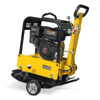 9 HP Reversible Plate Compactor with Wheel Kit and Extension Plates, 6750 lb Centrifugal Force, PC180Z
